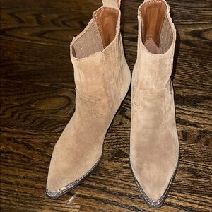 Women's Tan Suede Ankle Boots
